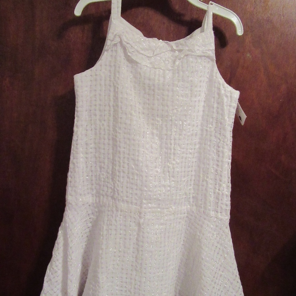 GIRL'S WHITE DRESS - SIZE 7, FULLY LINED, GORGEOUS